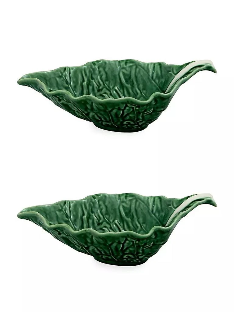 商品Bordallo Pinheiro|Cabbage 2-Piece Sauceboat Set,价格¥675,第1张图片