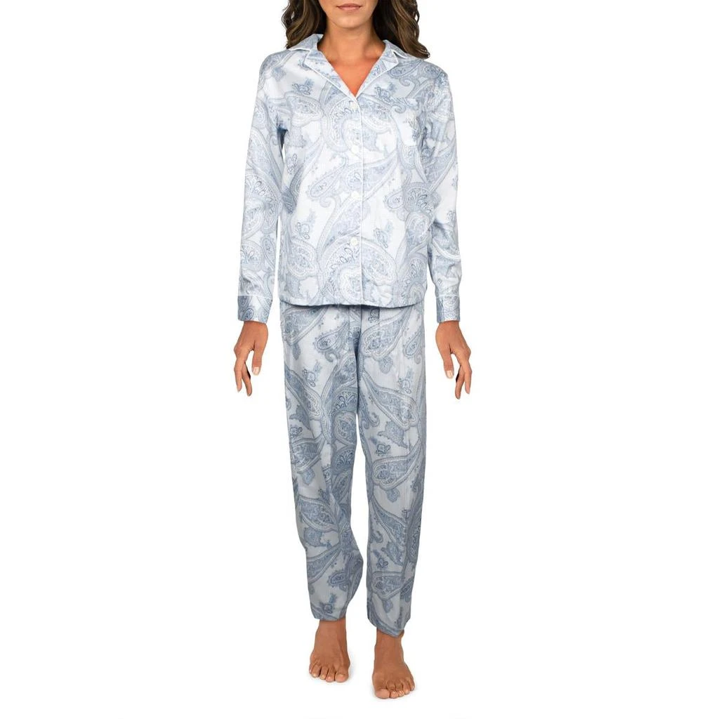 商品Ralph Lauren|Lauren Ralph Lauren Womens Cotton Cozy Pajama Set,价格¥185,第1张图片
