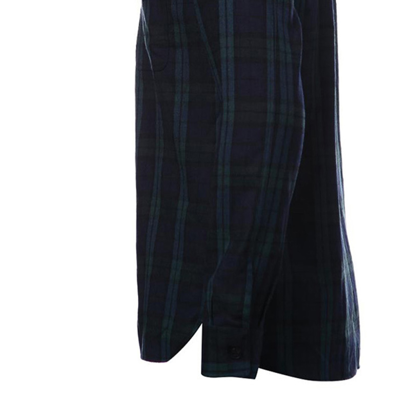 Burberry 博柏利 男士格纹蓝绿格纹羊毛混纺长袖衬衫 3947508商品第3张图片规格展示