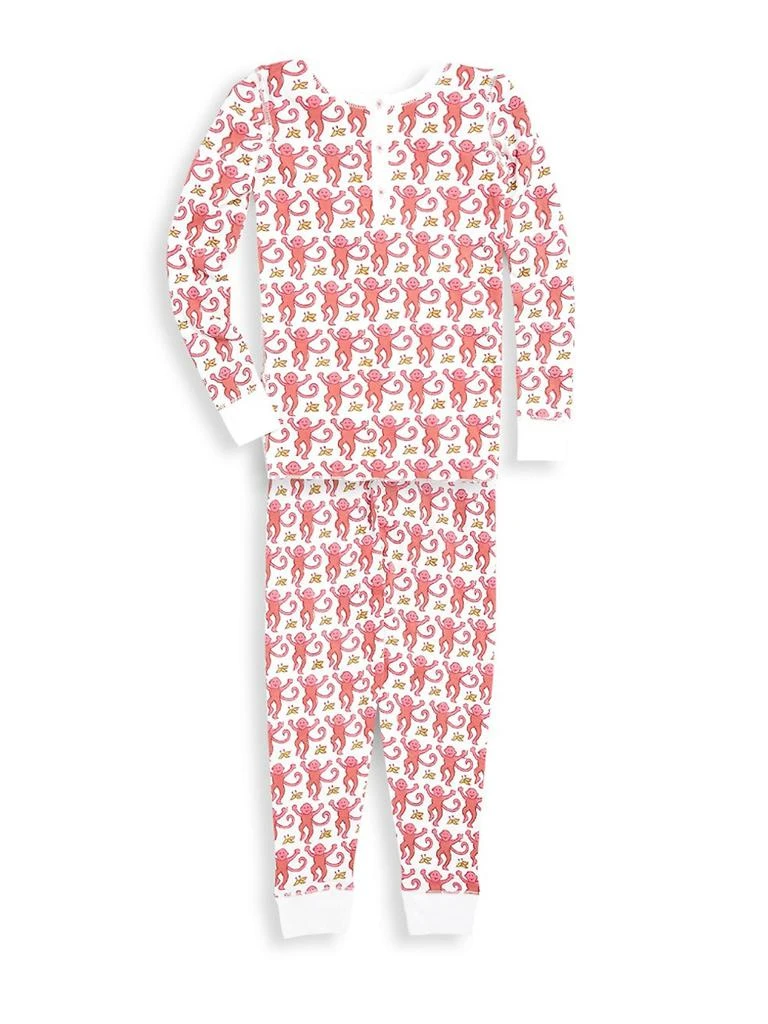 商品Roller Rabbit|Baby's, Little Girl's & Girl's 2-Piece Monkey Pajama Top & Pants Set,价格¥487,第2张图片详细描述