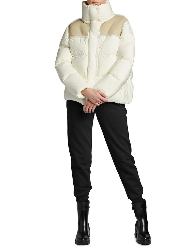 商品Moncler|Jotty Leather & Shearling Puffer Jacket,价格¥22604,第2张图片详细描述