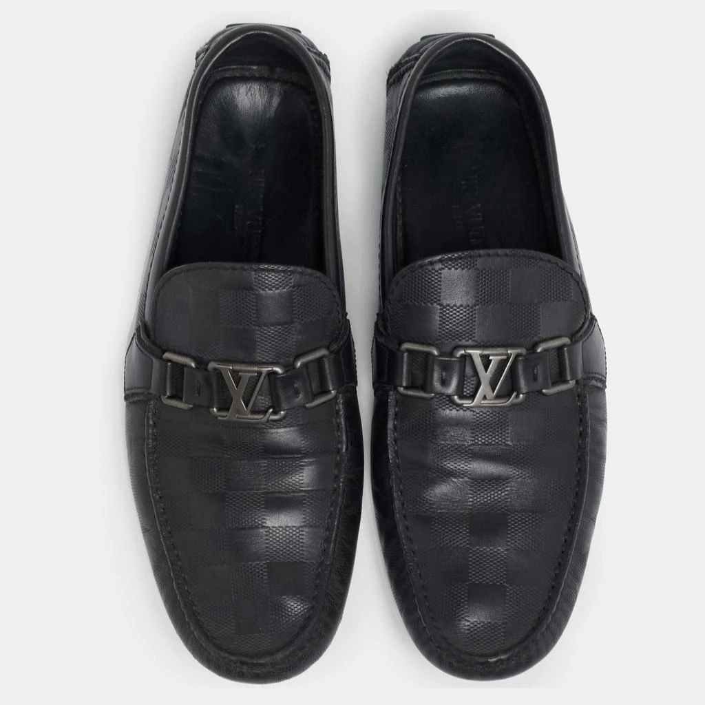商品[二手商品] Louis Vuitton|Louis Vuitton Black Leather Damier Infini Hockenheim Slip On Loafers Size 41 ,价格¥3104,第3张图片详细描述