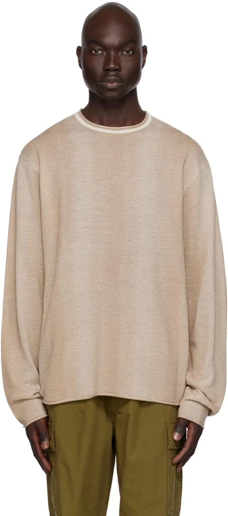 商品STUSSY|Beige Shadow Stripe Sweater,价格¥828,第1张图片