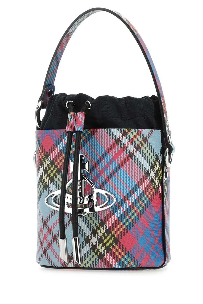 商品Vivienne Westwood|Vivienne Westwood Checked Drawstring Bucket Bag,价格¥2390,第3张图片详细描述