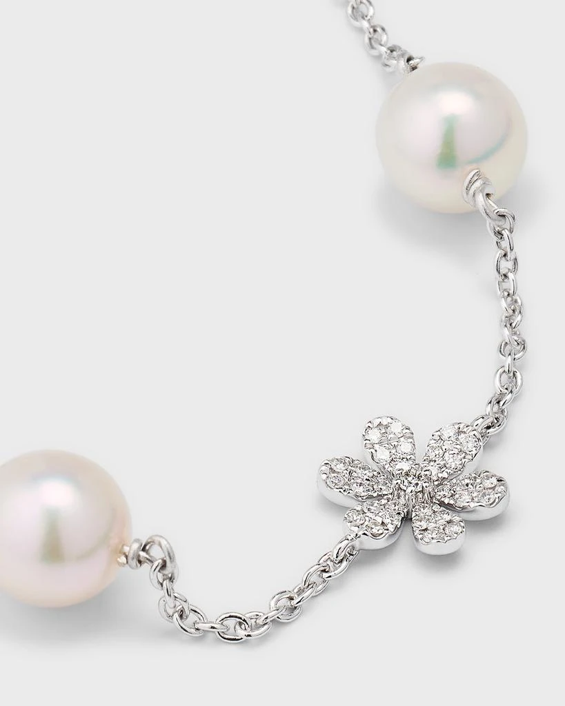 商品Pearls By Shari|18K White Gold Akoya Pearl and Diamond Daisy Bracelet, 7"L,价格¥20125,第3张图片详细描述