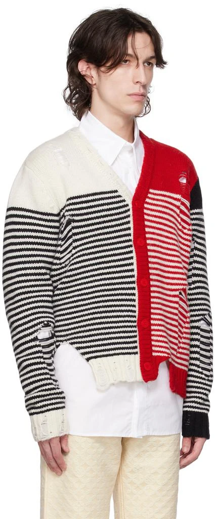 商品Charles Jeffrey Loverboy|White & Red Mega Shred Cardigan,价格¥2281,第2张图片详细描述