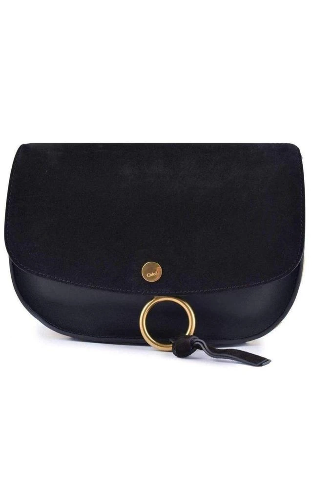 商品Chloé|Kurtis Black Leather and Suede Bag,价格¥14385,第1张图片