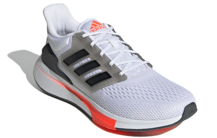 商品[国内直发] Adidas|adidas  EQ21 Run 舒适 织物 低帮跑步鞋 男款 白黑橙,价格¥340,第4张图片详细描述