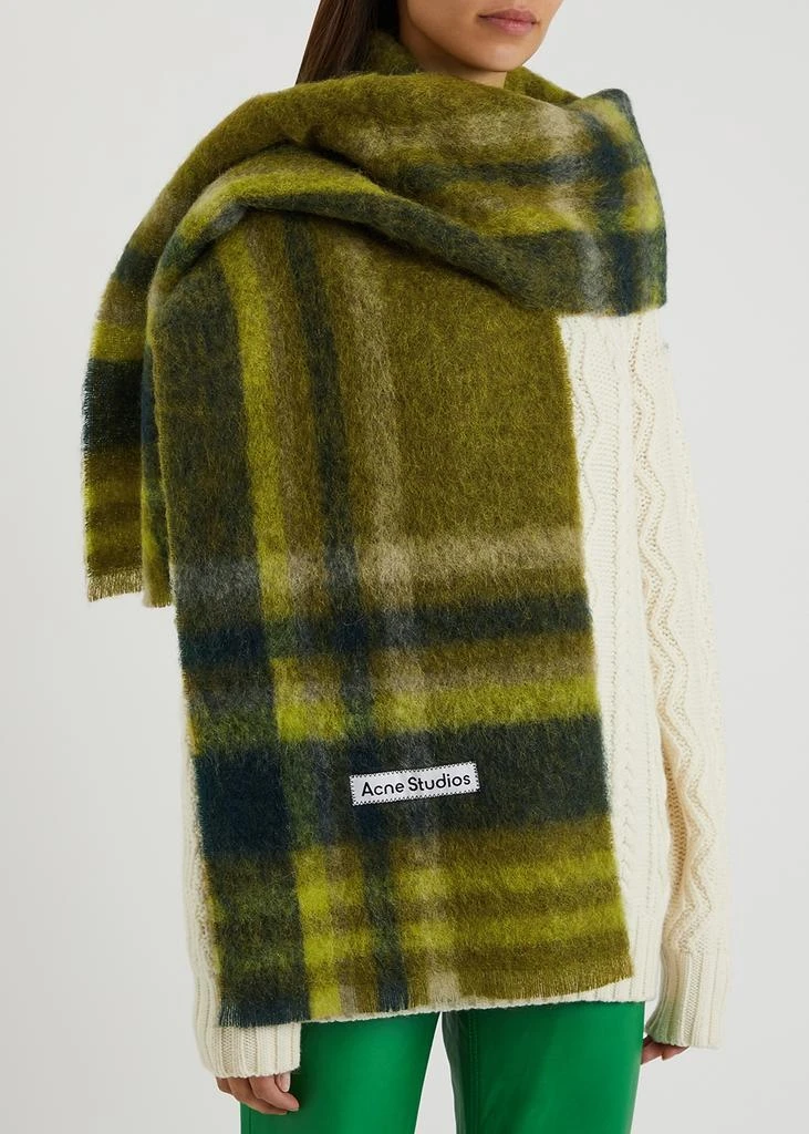 商品Acne Studios|Vanna tartan alpaca-blend scarf,价格¥2207,第2张图片详细描述