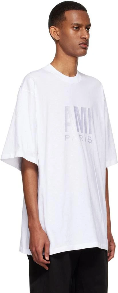 商品AMI|White Organic Cotton T-Shirt,价格¥377,第2张图片详细描述