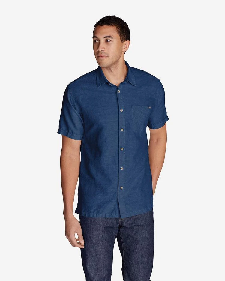 商品Eddie Bauer|Men's Larrabee II Short-Sleeve Shirt - Solid,价格¥298,第3张图片详细描述