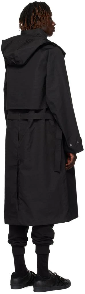 商品Y-3|Black Hooded Trench Coat,价格¥3977,第3张图片详细描述