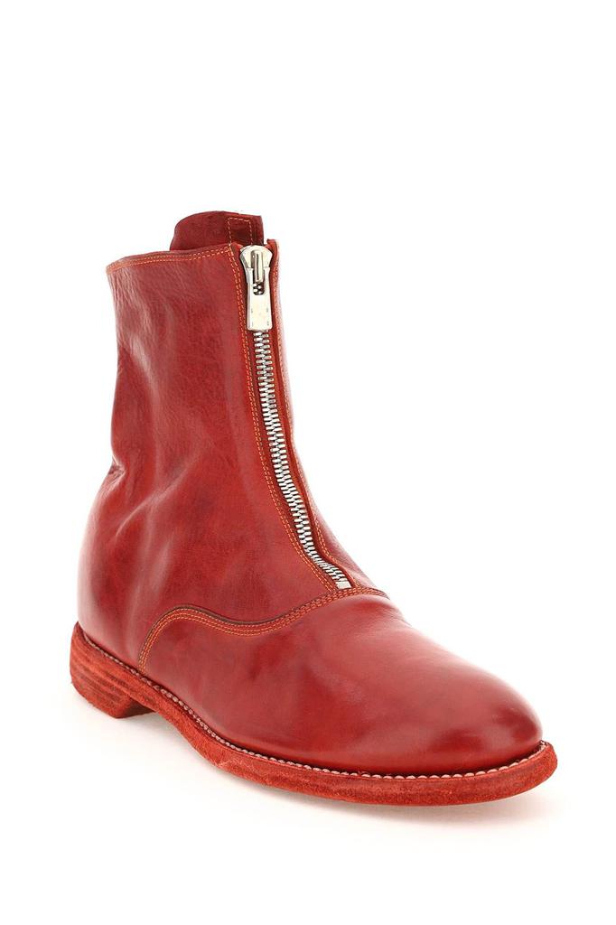 FRONT ZIP LEATHER ANKLE BOOTS商品第4张图片规格展示
