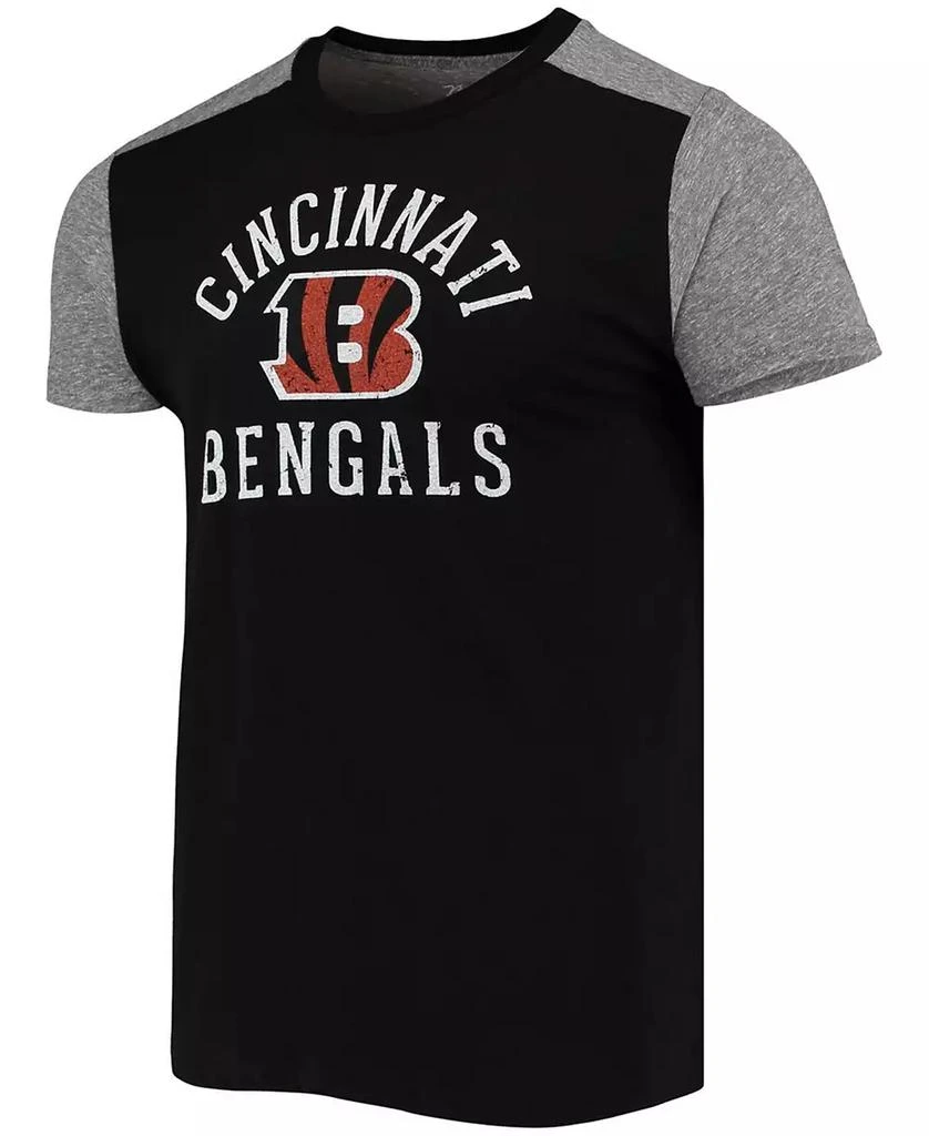 商品Majestic|Men's Black, Gray Cincinnati Bengals Field Goal Slub T-shirt,价格¥335,第3张图片详细描述