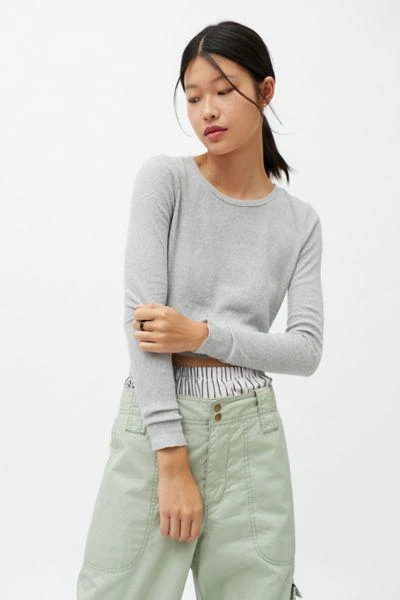 商品BDG|BDG Girlfriend Long Sleeve Cropped Top,价格¥35,第1张图片