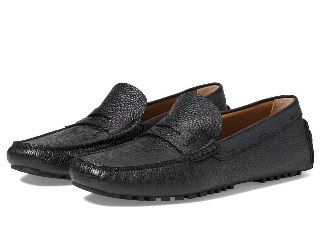 商品Hugo Boss|Driver Grain Leather Moccasins,价格¥1489,第1张图片