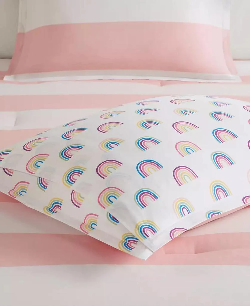 CLOSEOUT! Sammie Cotton Cabana Stripe Reversible 3-Piece Comforter Set with Rainbow Reverse 商品