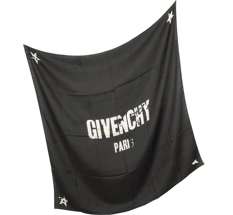商品Givenchy|Givenchy Black Wool and Silk Signature Wrap,价格¥1453,第2张图片详细描述