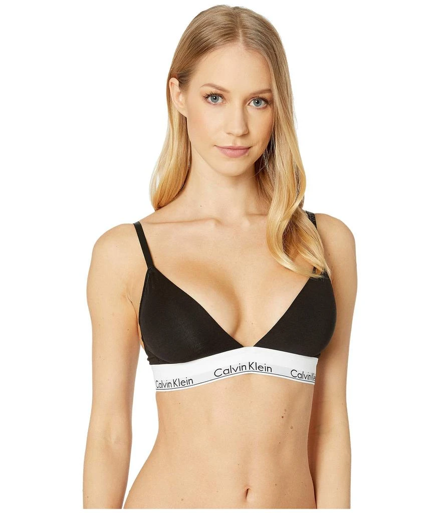 商品Calvin Klein|浅衬里三角文胸 弹力棉莫代尔混纺面料,价格¥237,第1张图片
