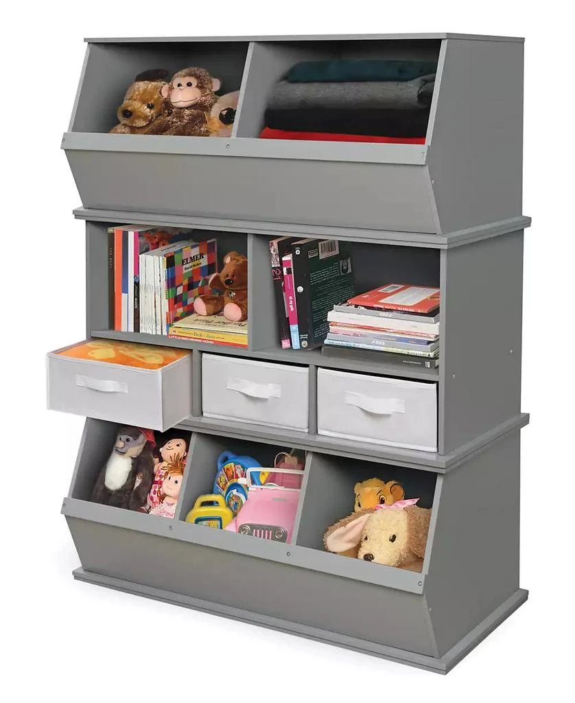 Stackable Shelf Storage Cubby With Three Baskets 商品