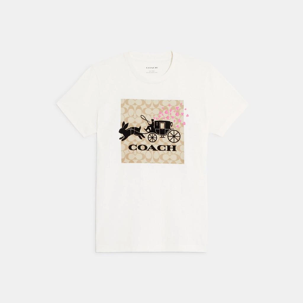 商品Coach|Coach Outlet Lunar New Year Signature Rabbit And Carriage T Shirt,价格¥488,第1张图片