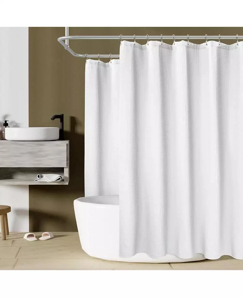 商品Awesome Home|Cotton Blend Soft Waffle Weave Shower Curtain, 72"X96",价格¥359,第1张图片