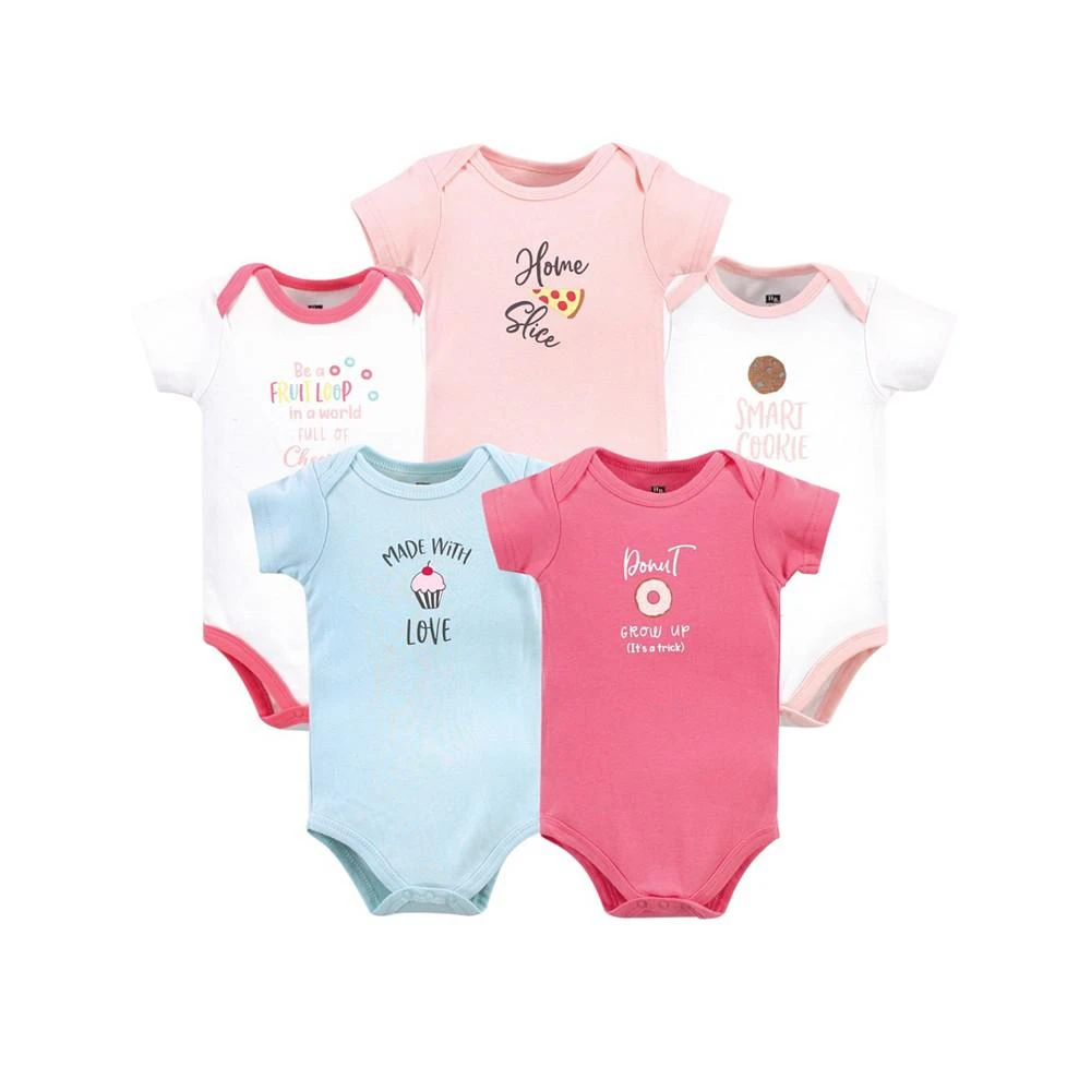 商品Hudson|Baby Girls Food Girls Bodysuits, Pack of 5,价格¥143,第1张图片