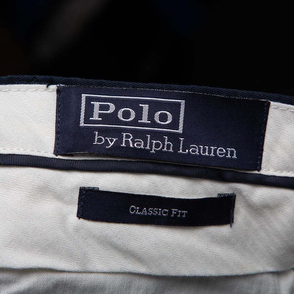 Polo Ralph Lauren Navy Blue Cotton Classic Fit Formal Pants L商品第5张图片规格展示