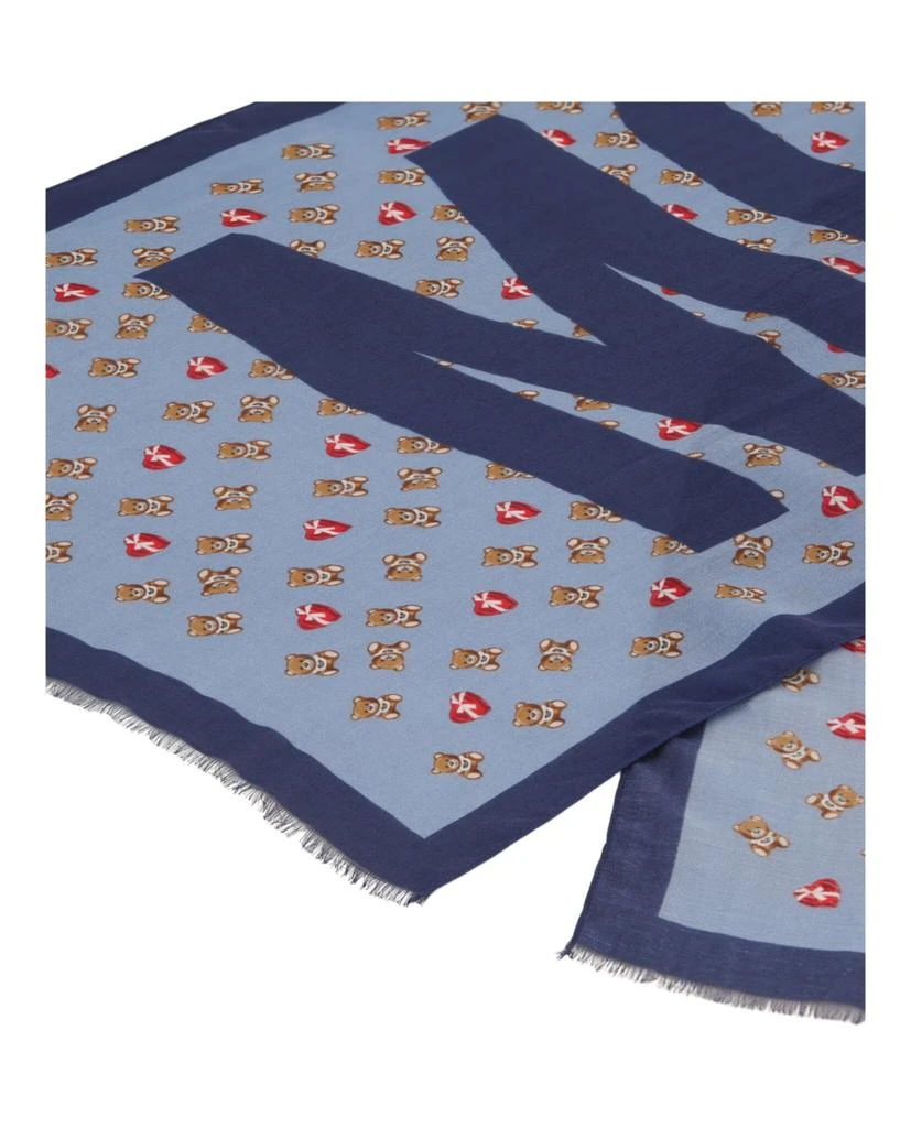 商品Moschino|Teddy Bear and Hearts Jacquard Logo Scarf,价格¥341,第3张图片详细描述