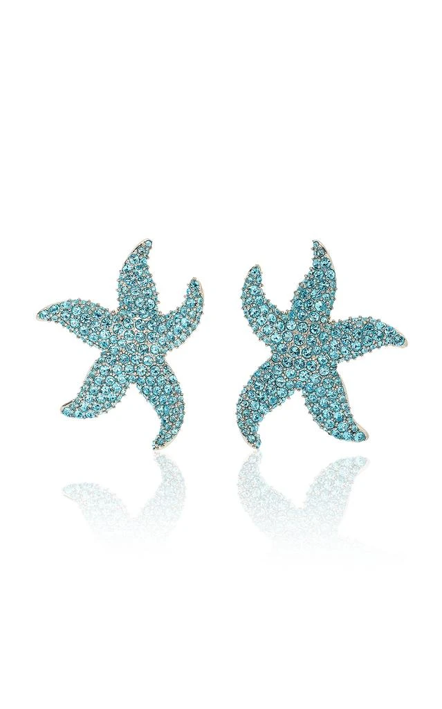 商品Amina Muaddi|Amina Muaddi - Women's Starfish Astra Crystal Earrings - Blue - OS - Moda Operandi - Gifts For Her,价格¥7983,第1张图片