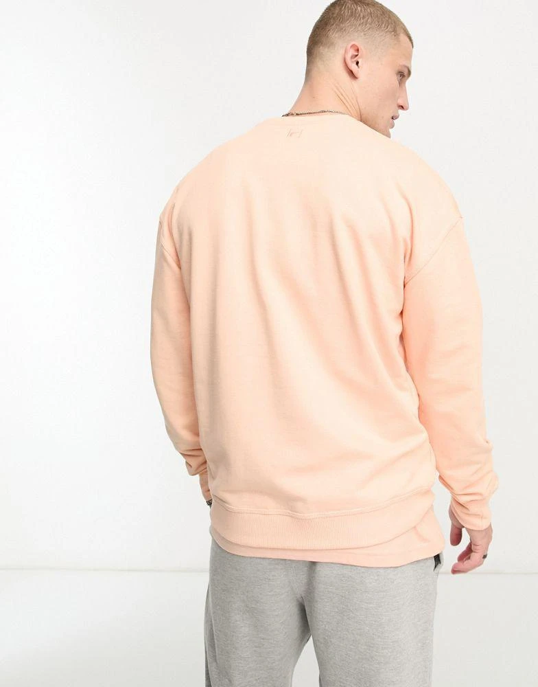 商品Fila|Fila unisex Trev sweatshirt with seam detail in apricot,价格¥295,第2张图片详细描述