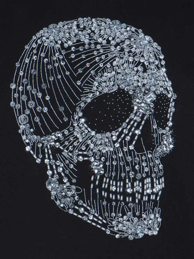 商品Alexander McQueen|Alexander McQueen Skull Printed Crewneck T-Shirt,价格¥1813,第4张图片详细描述