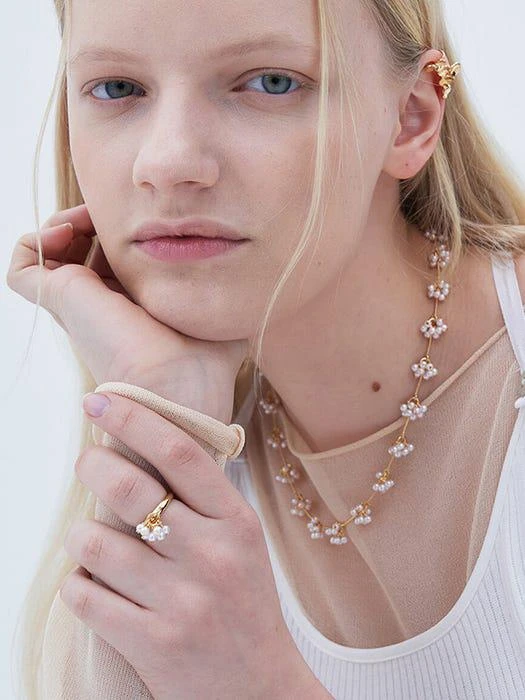商品LINKY LABORATORY|Dandelion pearl Ring,价格¥433,第3张图片详细描述