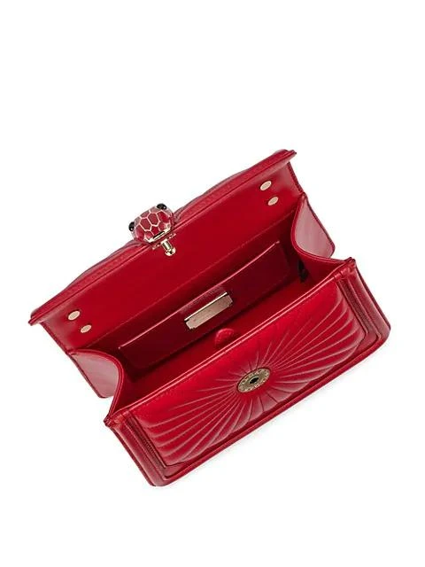 商品BVLGARI|Serpenti Sunshine Quilted Leather Top Handle Bag,价格¥23336,第2张图片详细描述