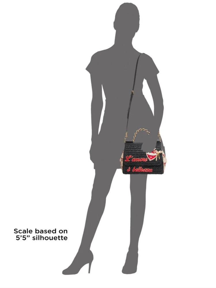 商品Dolce & Gabbana|Borsa A Mano Chain Handle Raffia Crossbody,价格¥24531,第3张图片详细描述