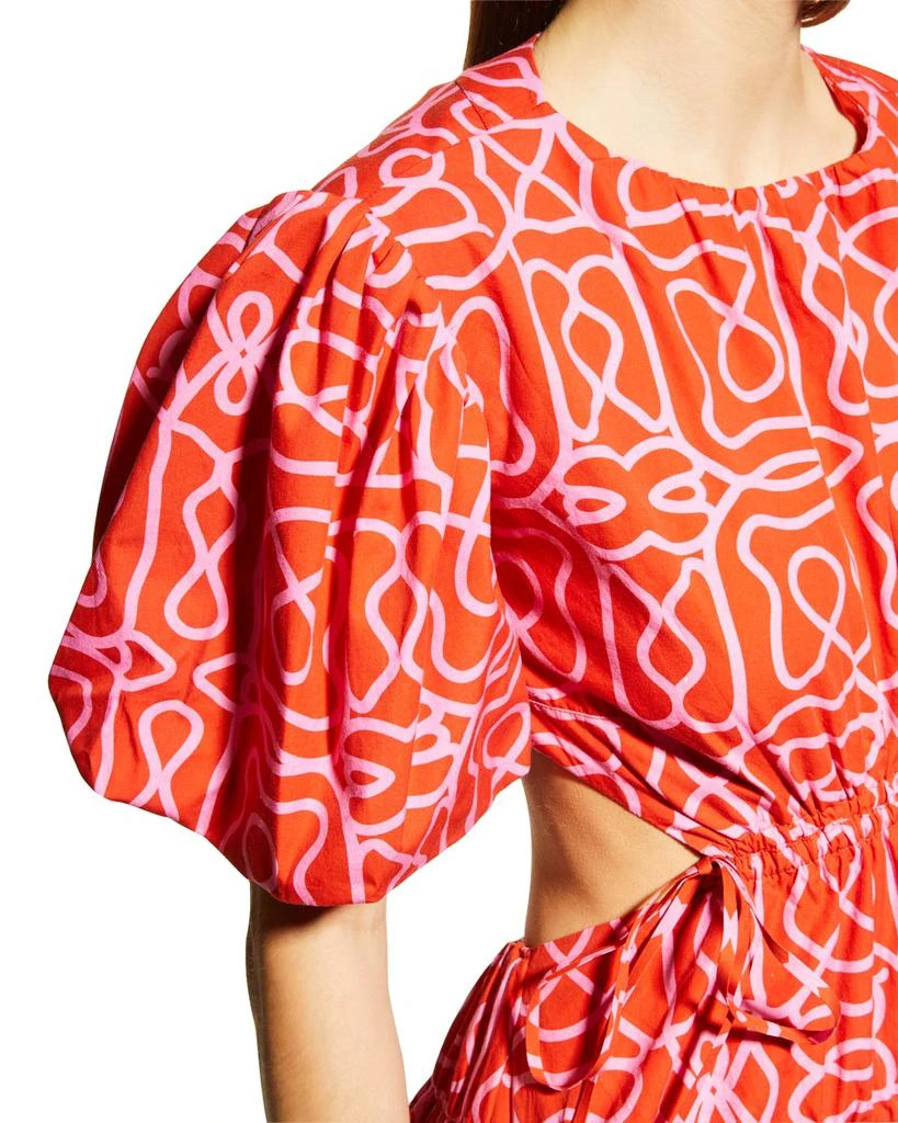 Samba Printed Linen Open-Back Maxi Dress 商品