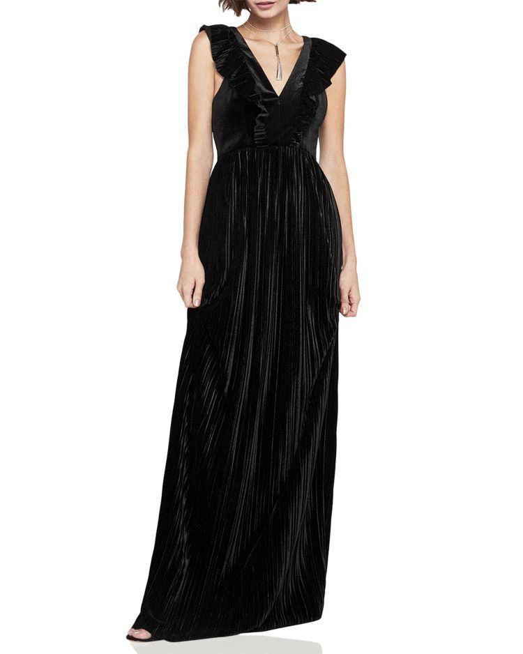 商品BCBG|Pleated Velvet Maxi Dress,价格¥187,第1张图片