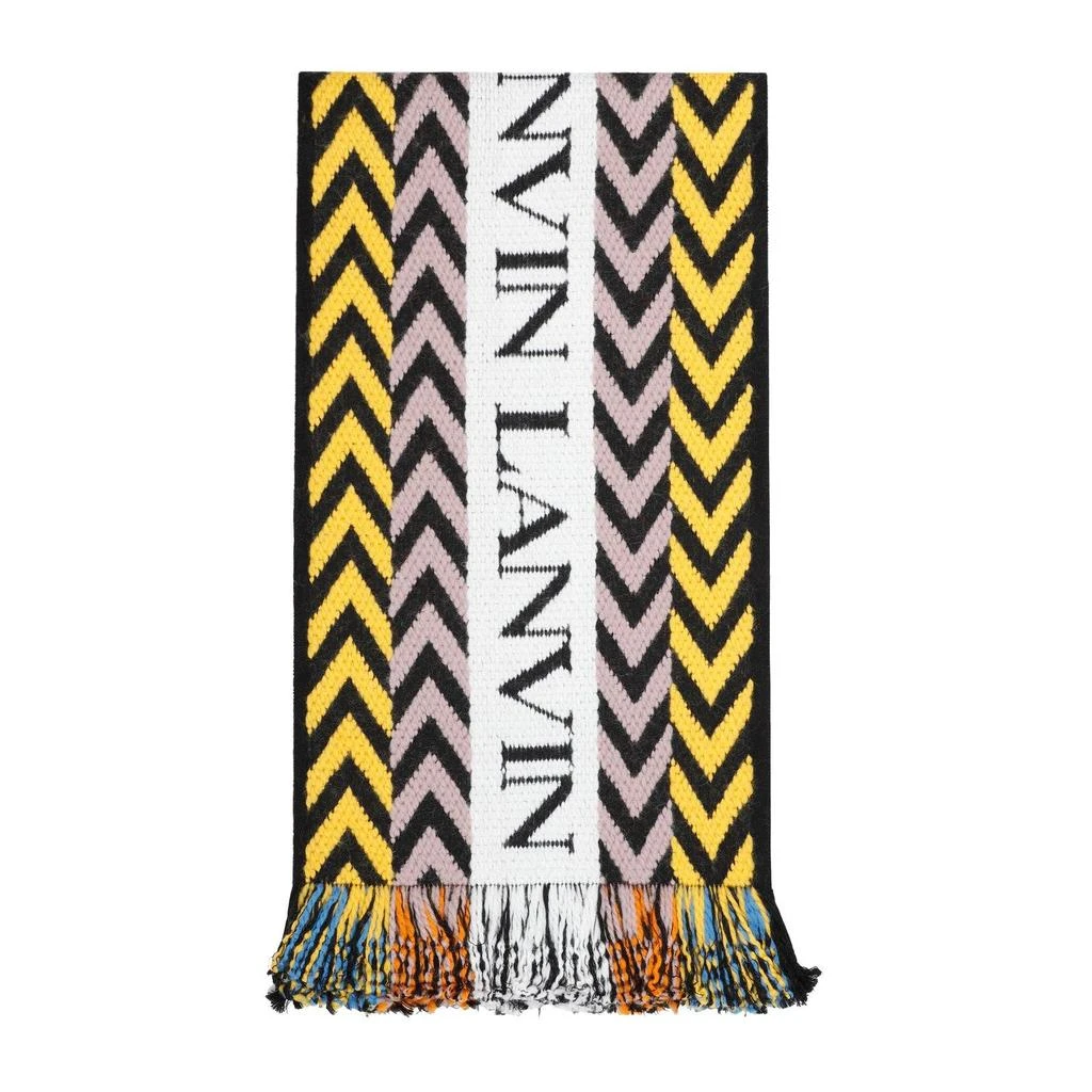 商品Lanvin|Lanvin Logo Intarsia Fringed Scarf,价格¥2242,第1张图片