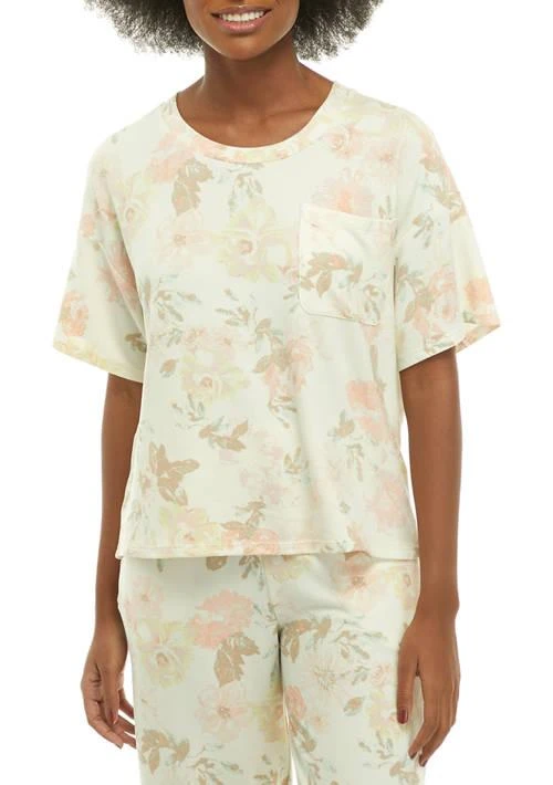 商品Love, Fire|Fire Ribbed Pocket Pajama T Shirt,价格¥76,第1张图片详细描述