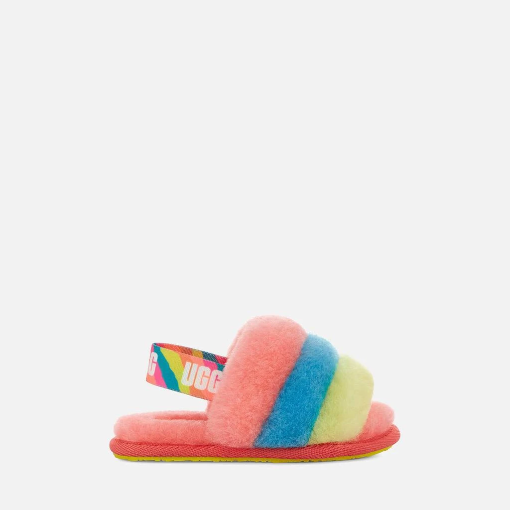 商品UGG|UGG TODDLERS' FLUFF YEAH SLIDE SLIPPERS - PEACH BLISS,价格¥294,第1张图片