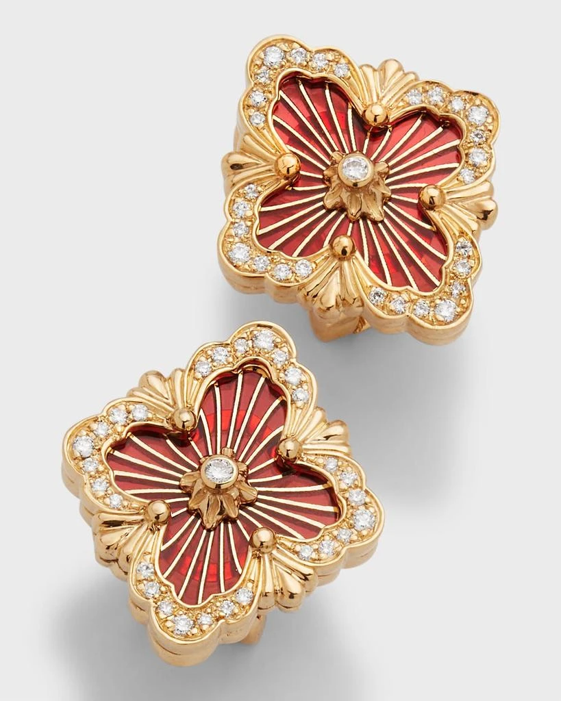 Opera Tulle 18K Enamel Diamond Earrings 商品