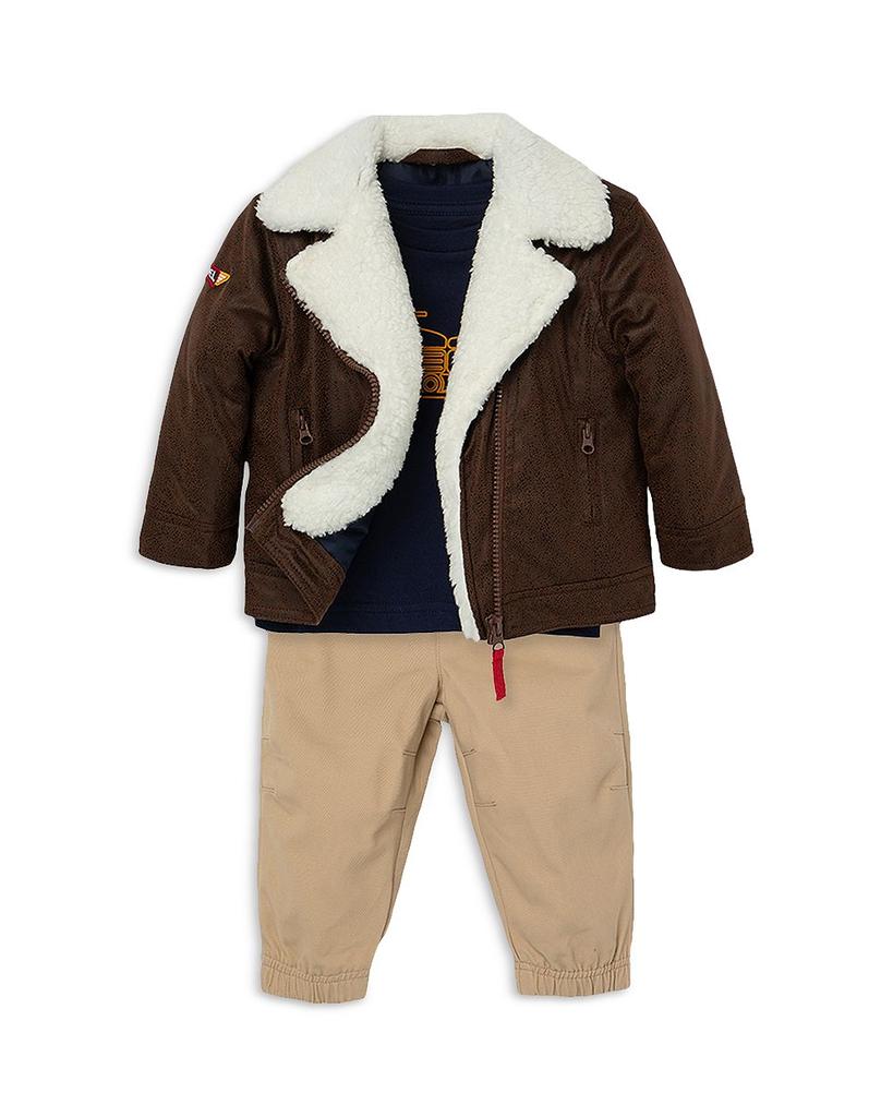 Boys' Biker Jacket, Long Sleeve Bike Tee & Pants - Baby商品第3张图片规格展示