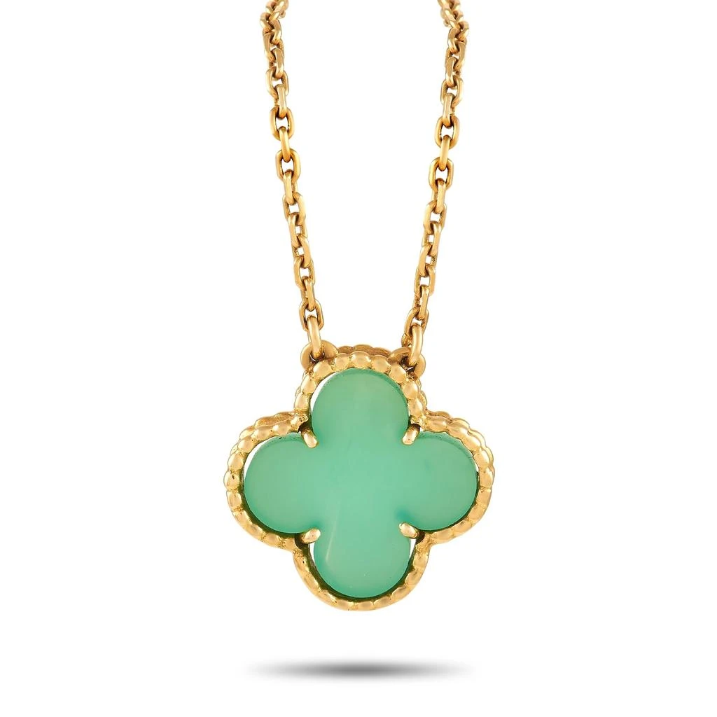商品[二手商品] Van Cleef & Arpels|Van Cleef & Arpels Alhambra 18K Yellow Gold Diamond Chalcedony Necklace,价格¥35437,第1张图片