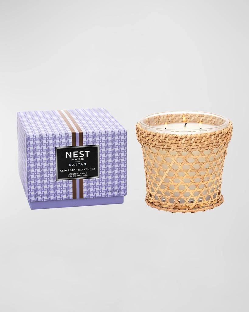 商品NEST New York|21.2 oz. Rattan Cedar Leaf & Lavender 3-Wick Candle,价格¥711,第1张图片