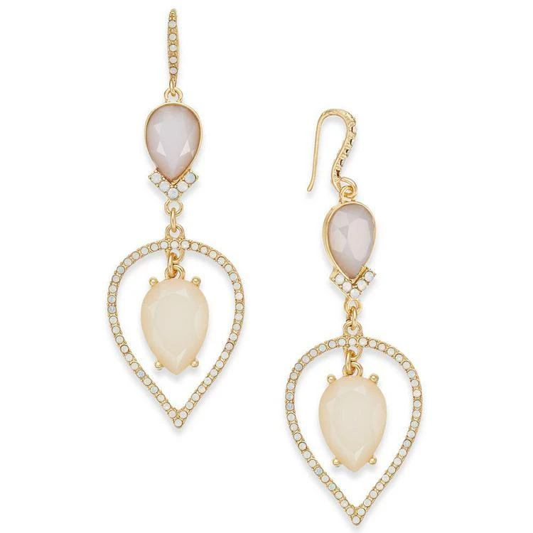 商品INC International|I.N.C. Gold-Tone Stone & Pavé Pear Drop Earrings, Created for Macy's,价格¥59,第1张图片