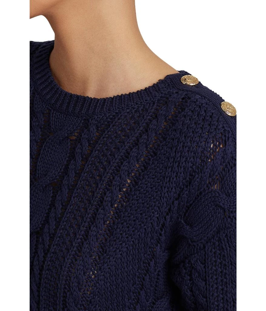 商品Ralph Lauren|Aran-Knit Cotton Sweater,价格¥1093,第3张图片详细描述