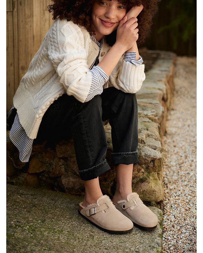 商品Birkenstock|女式波士顿连毛羊皮木底鞋,价格¥1361,第2张图片详细描述