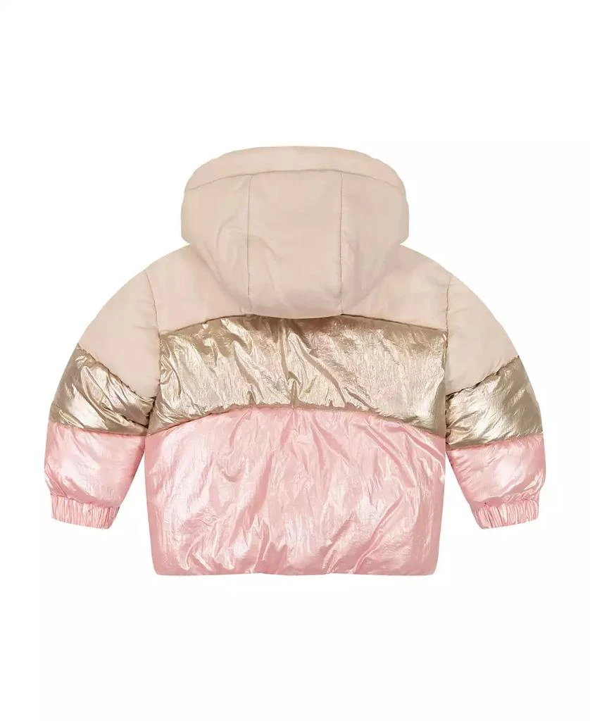 商品S Rothschild & CO|S. Rothschild & CO Toddler Girls Tricolor Metallic Puffer Jacket,价格¥240,第3张图片详细描述