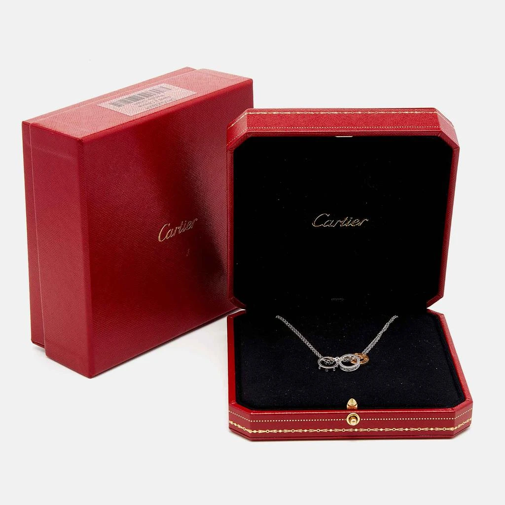 Cartier Love Diamonds 18k Two Tone Gold 3 Loop Double Chain Necklace 商品
