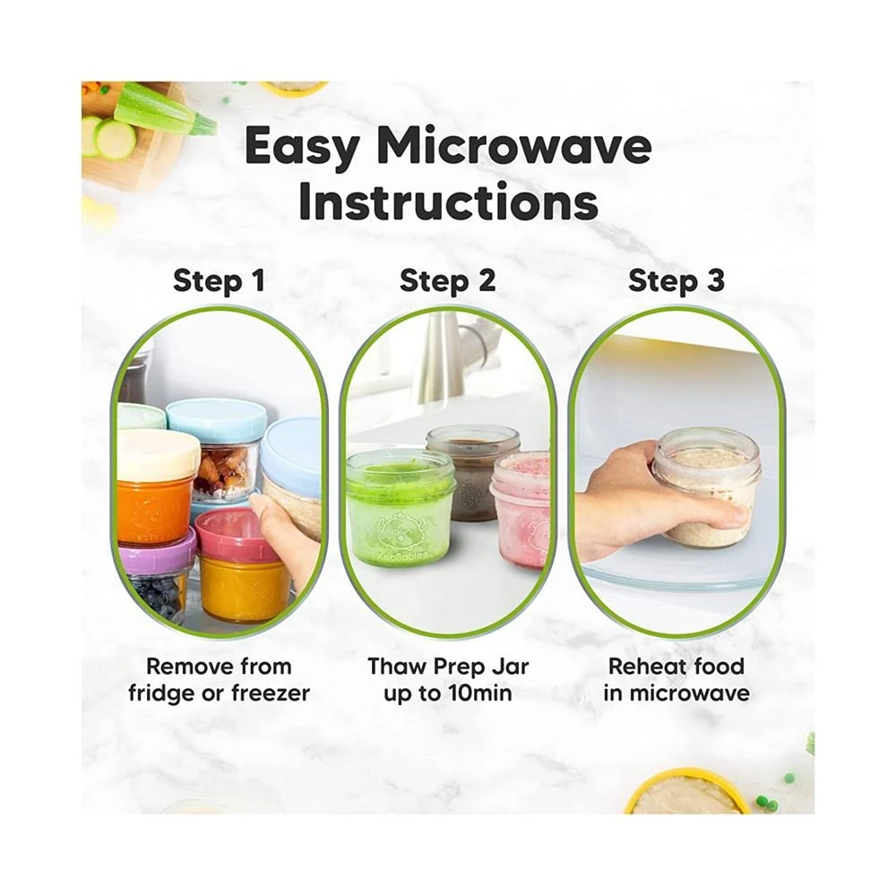Boys and Girls Prep Jars Baby Food Storage Glass Container, Pack of 12 商品